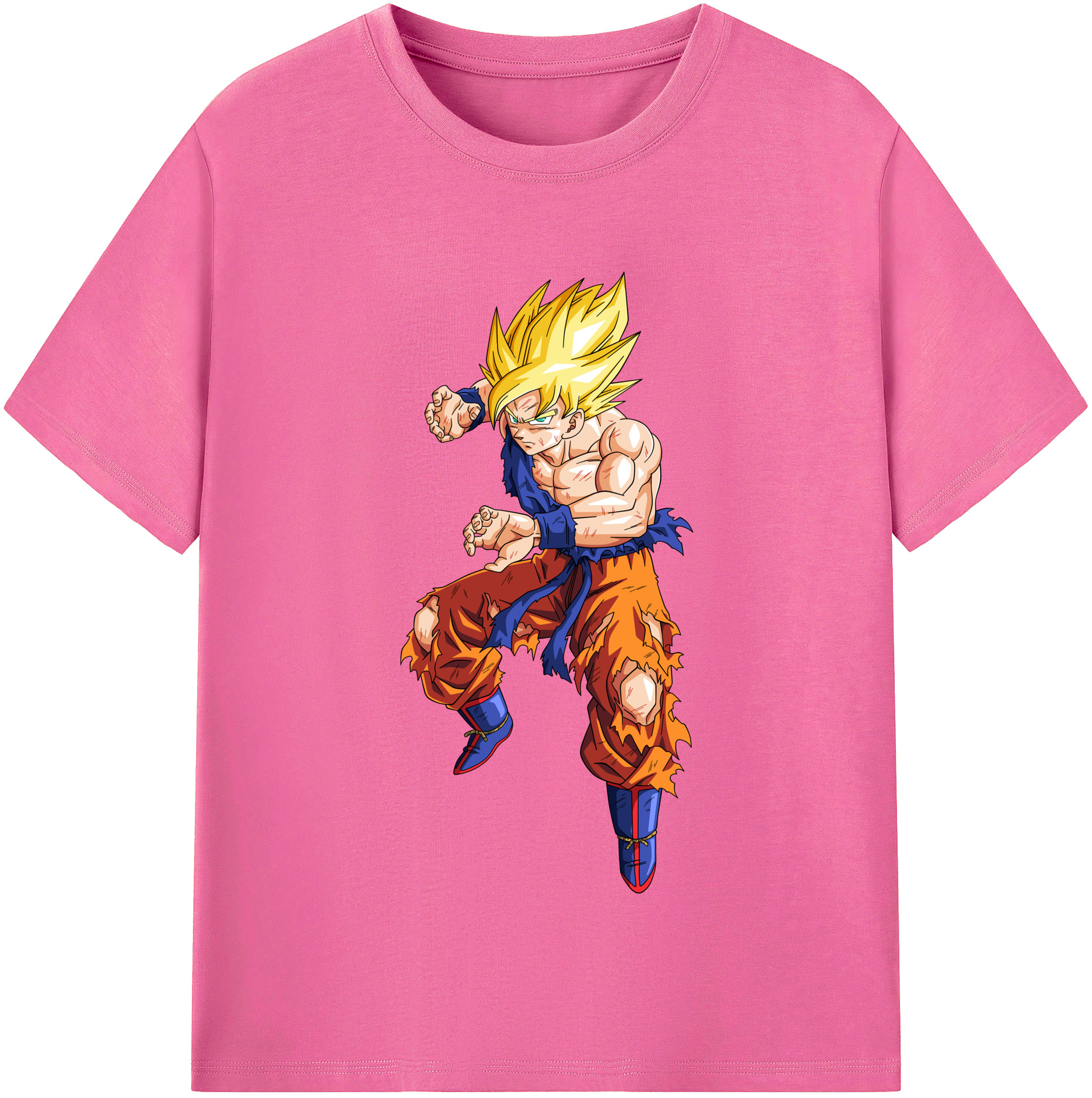 （画像用） ドラゴンボール 孫悟空（そん ごくう）Son Goku カカロット DRAGON BALL Kakarotto レディースカジュアルプリントTシャツ（綿100％）